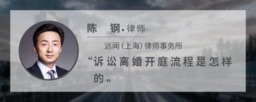 诉讼离婚开庭流程是怎样的