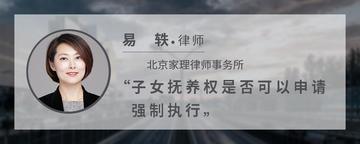 子女抚养权是否可以申请强制执行