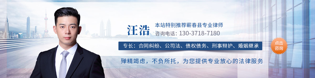 蕲春县律师-汪浩律师