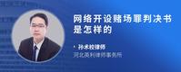网络开设赌场罪判决书是怎样的