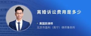 离婚诉讼费用是多少