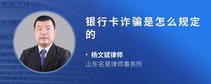 银行卡诈骗是怎么规定的