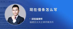 现在借条怎么写