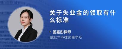 关于失业金的领取有什么标准