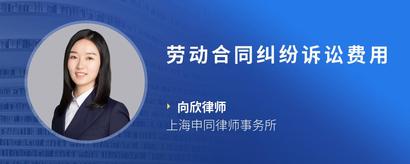 劳动合同纠纷诉讼费用