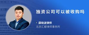 独资公司可以被收购吗
