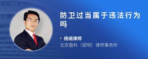 防卫过当属于违法行为吗