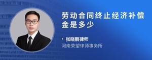 劳动合同终止经济补偿金是多少