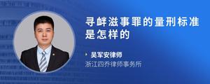寻衅滋事罪的量刑标准是怎样的
