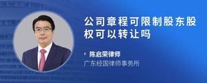 公司章程可限制股东股权可以转让吗