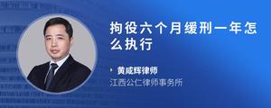 拘役六个月缓刑一年怎么执行