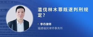 滥伐林木罪既遂判刑规定?
