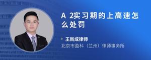A2实习期的上高速怎么处罚