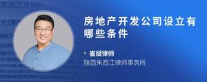 房地产开发公司设立有哪些条件
