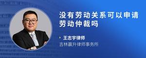 没有劳动关系可以申请劳动仲裁吗