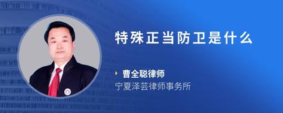 特殊正当防卫是什么