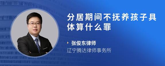 分居期间不抚养孩子具体算什么罪