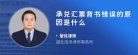 承兑汇票背书错误的原因是什么