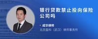 银行贷款禁止投向保险公司吗