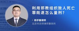 利用邪教组织致人死亡罪既遂怎么量刑??