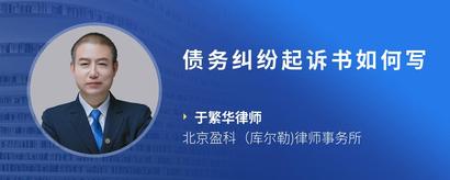 债务纠纷起诉书如何写