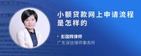 小额贷款网上申请流程是怎样的