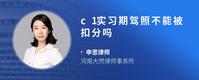 c1实习期驾照不能被扣分吗