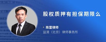 股权质押有担保期限么