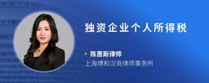 独资企业个人所得税