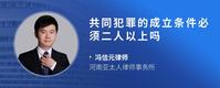 共同犯罪的成立条件必须二人以上吗