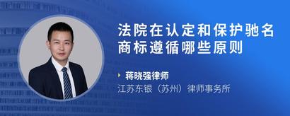 法院在认定和保护驰名商标遵循哪些原则