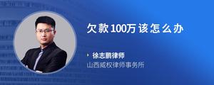 欠款100万该怎么办?