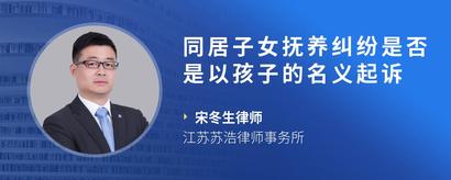 同居子女抚养纠纷是否是以孩子的名义起诉