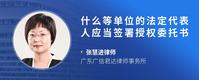 什么等单位的法定代表人应当签署授权委托书