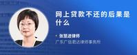 网上贷款不还的后果是什么