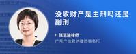 没收财产是主刑吗还是副刑