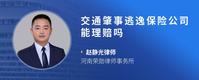 交通肇事逃逸保险公司能理赔吗