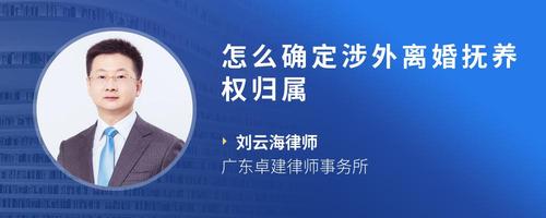怎么确定涉外离婚抚养权归属