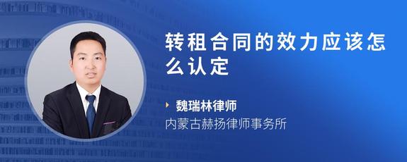 转租合同的效力应该怎么认定