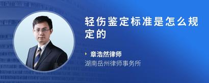 轻伤鉴定标准是怎么规定的