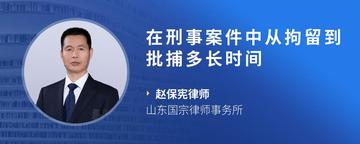 在刑事案件中从拘留到批捕多长时间