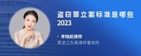 盗窃罪立案标准是哪些2023