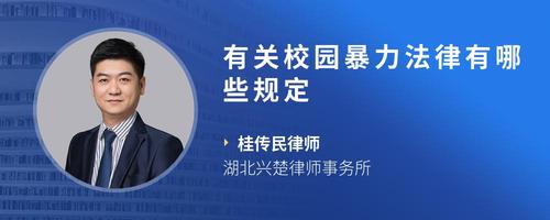 有关校园暴力法律有哪些规定