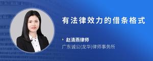 有法律效力的借条格式