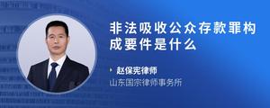 非法吸收公众存款罪构成要件是什么