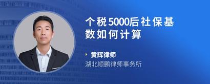 个税5000后社保基数如何计算