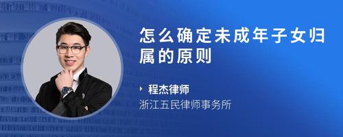 怎么确定未成年子女归属的原则