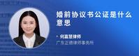 婚前协议书公证是什么意思