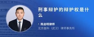 刑事辩护的辩护权是什么