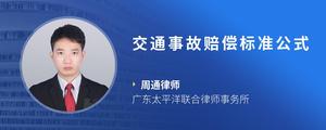交通事故赔偿标准公式
